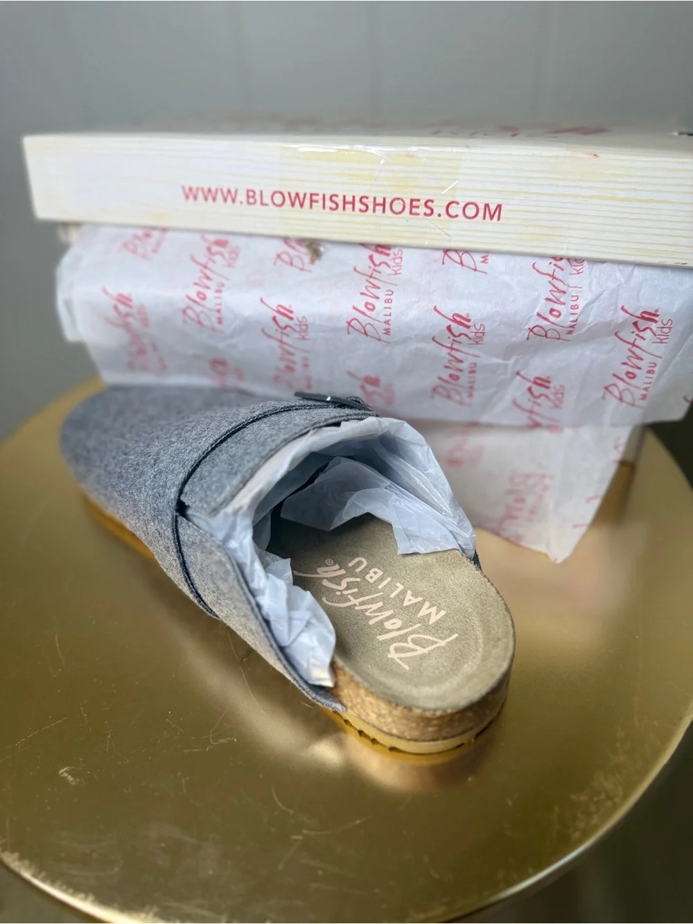 Blowfish Malibu Weekend-K Girls Gray Clogs Size 4 NWT
